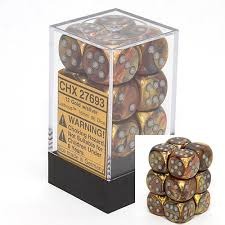Chessex 12ct 16mm D6 - GD/SL